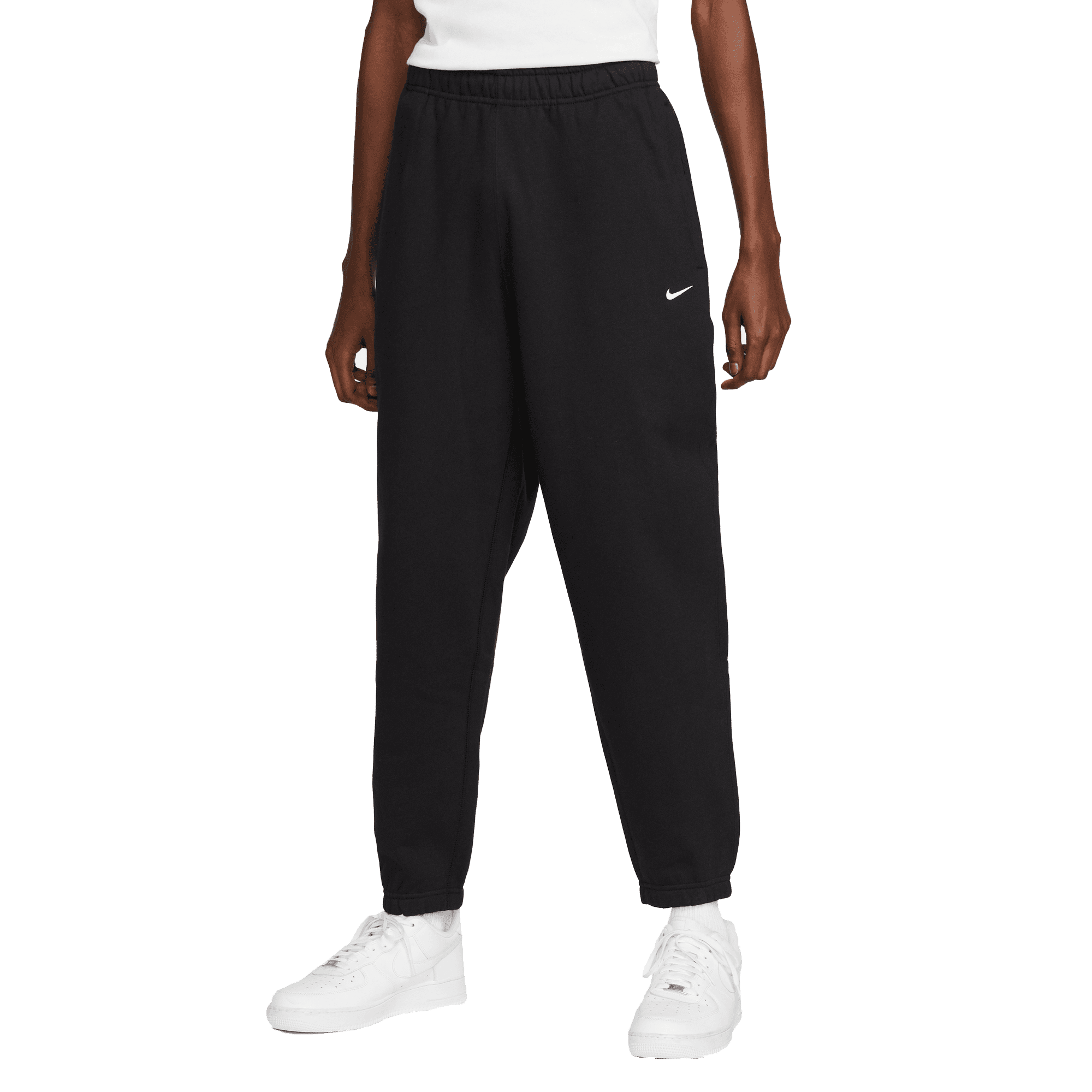 NikeLab NRG Solo Swoosh Fleece Pants Black White DX1364 010 Laced