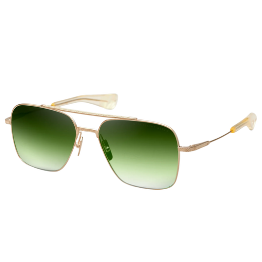 Dita Flight Seven Brushed White Gold w/ Dark Green to Clear Gradient DTS111-57-07