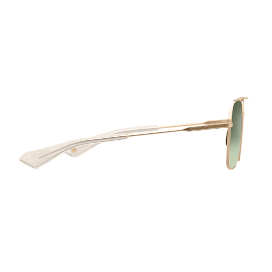 Dita Flight Seven Brushed White Gold w/ Dark Green to Clear Gradient DTS111-57-07