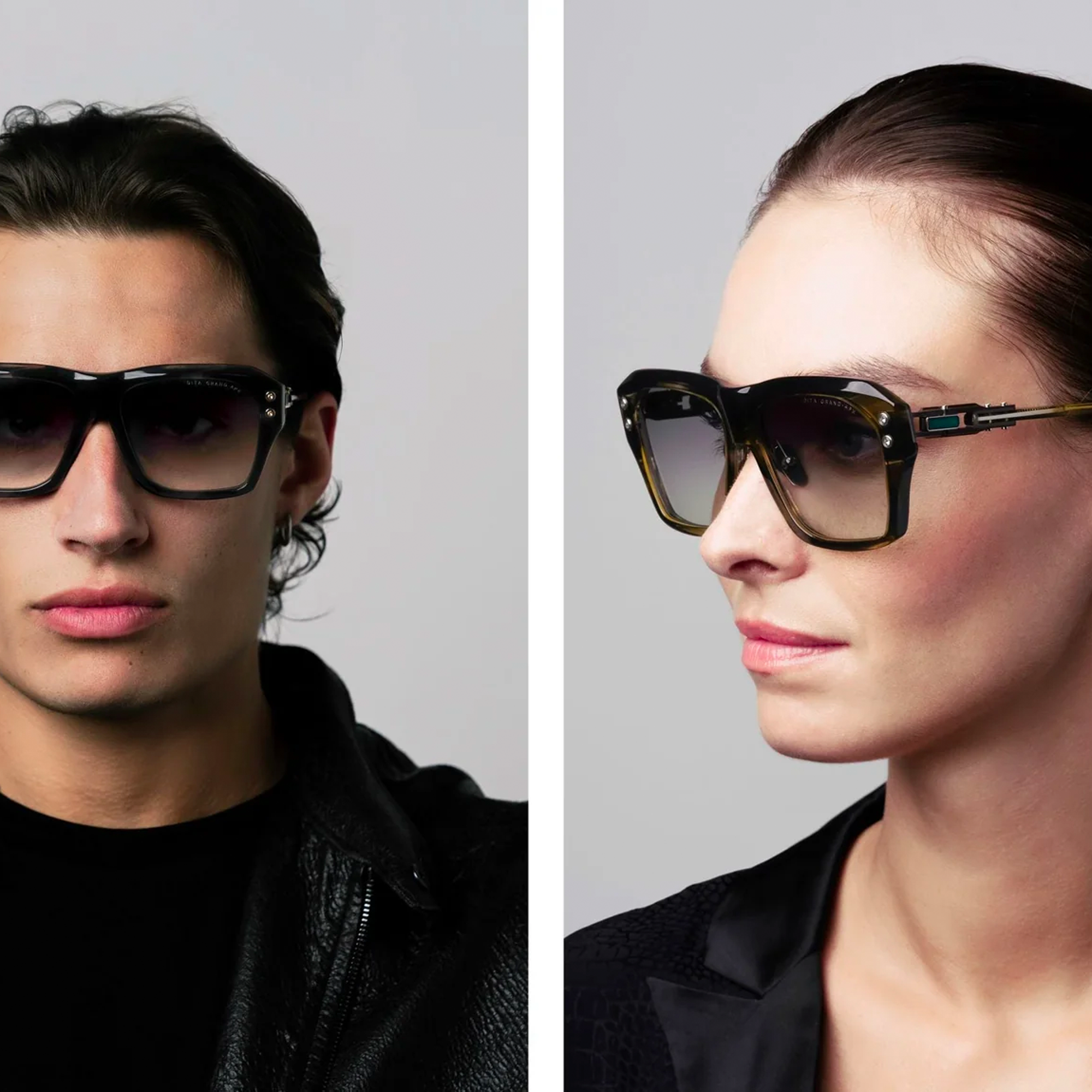 Dita Grand-APX Ink Swirl/Yellow Gold w/ Dark Grey to Clear Gradient Lens DTS417-A-01