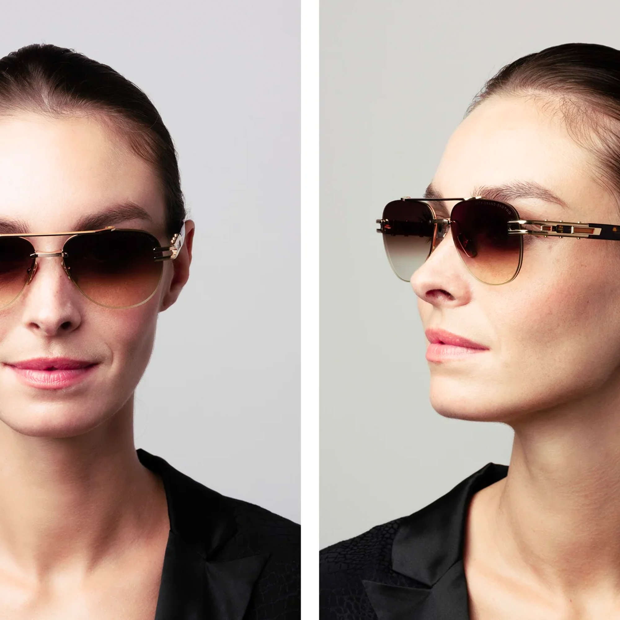 Dita Grand-Evo One White Gold/Brown Frame w/ Dark Brown to Clear Lens DTS138-A-02-Z