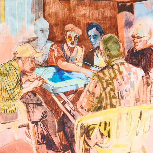 Kidsuper Dominos Painting Silk Scarf