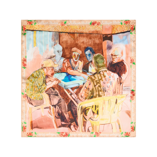 Kidsuper Dominos Painting Silk Scarf