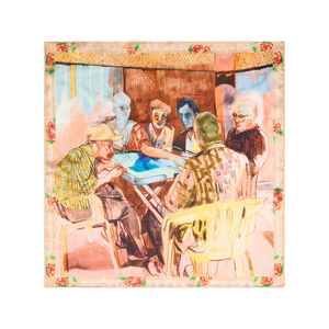 Kidsuper Dominos Painting Silk Scarf
