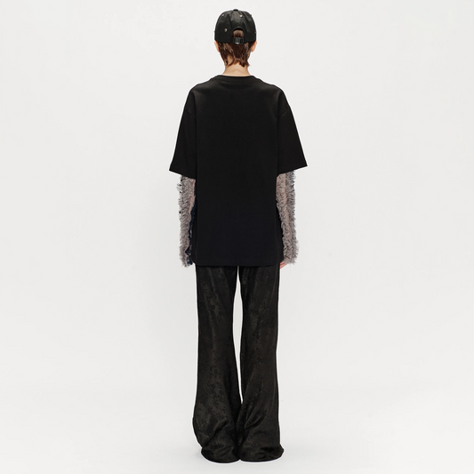 Song For The Mute Women's Double Layered Tee Jet Black