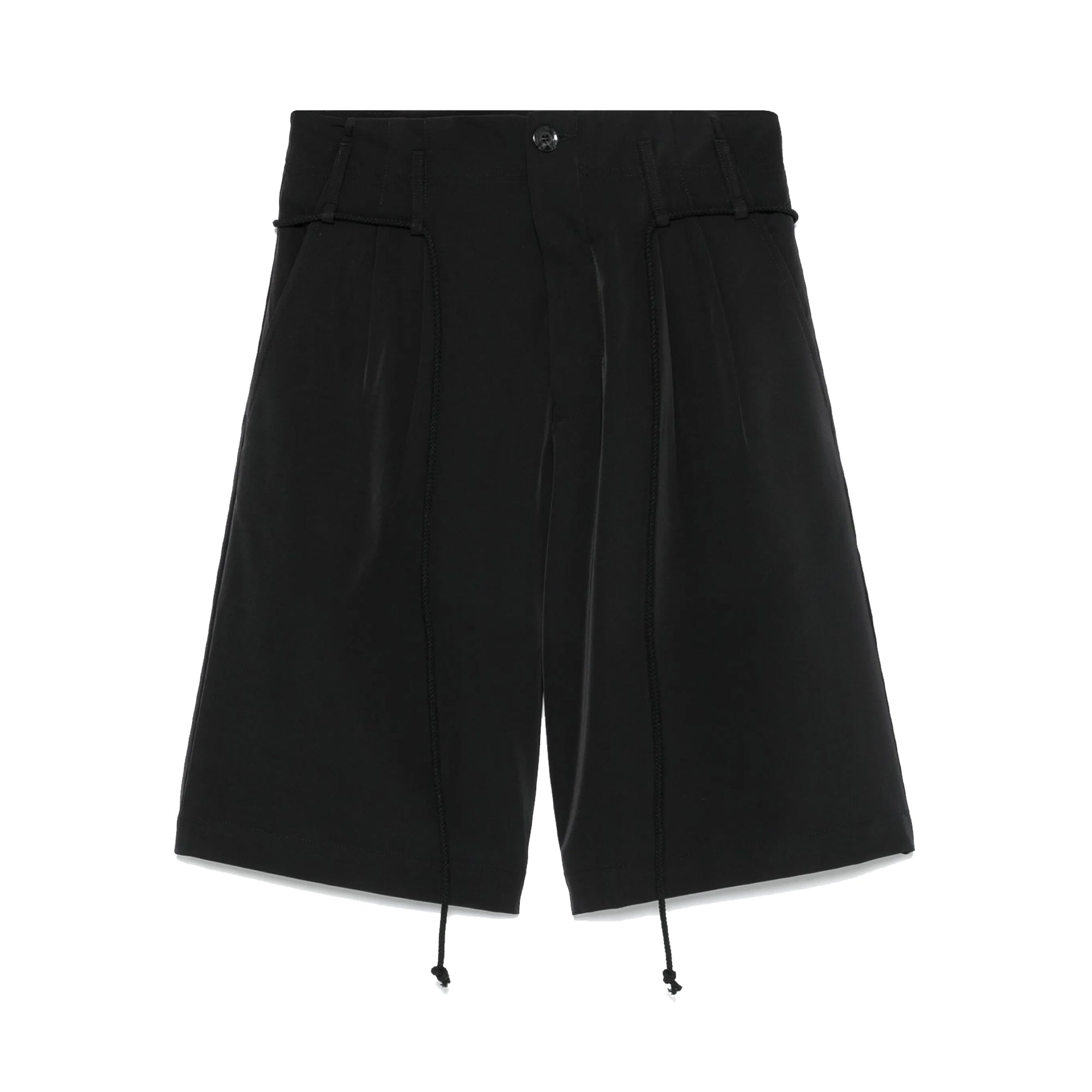 Song For The Mute Double Pleated Shorts Black 251_MST048_POLYBLK
