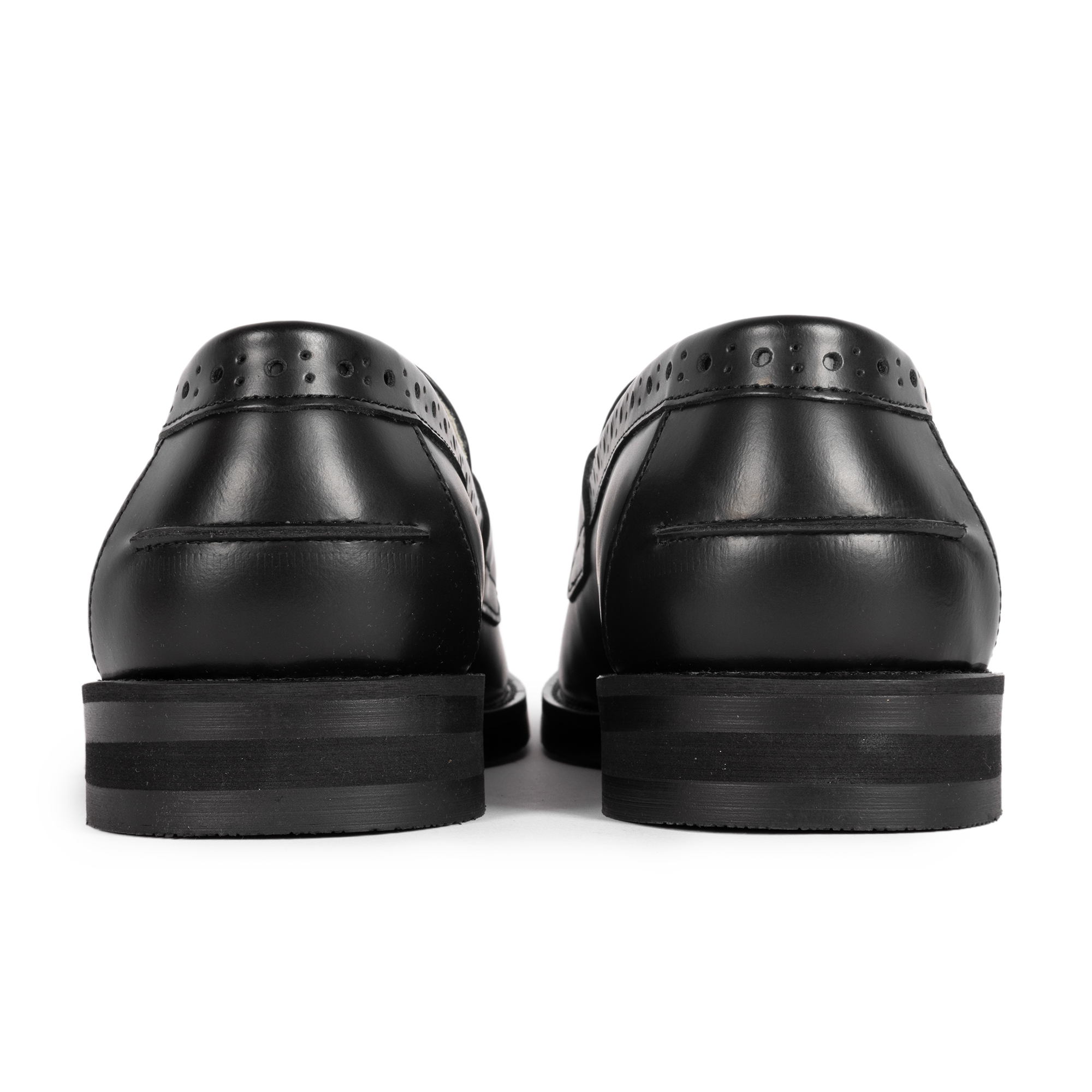 Duke + Dexter Wilde Black Medallion Perforation Penny Loafer WBMEDP