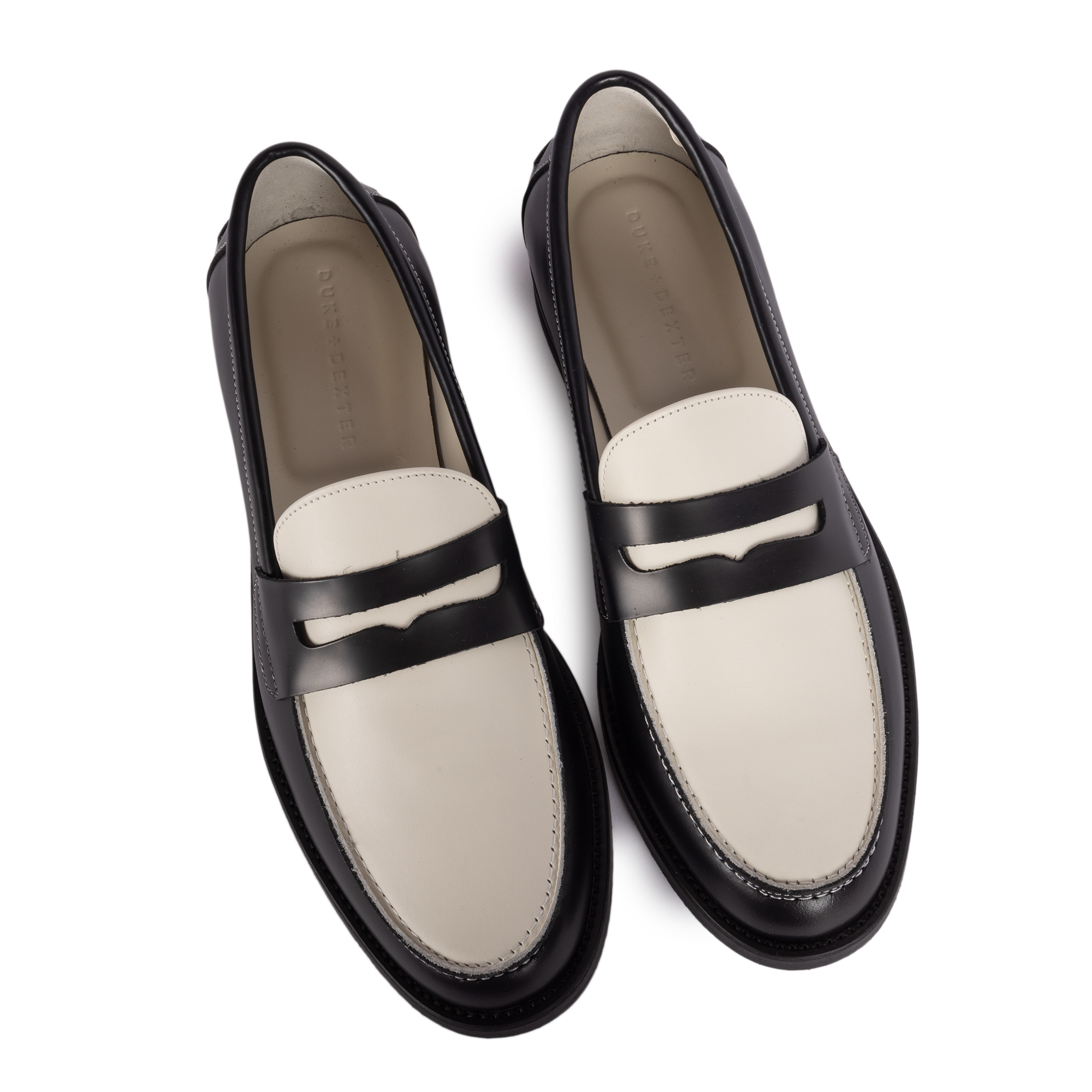 Duke + Dexter Wilde Black/White Penny Loafer PWBWPEN