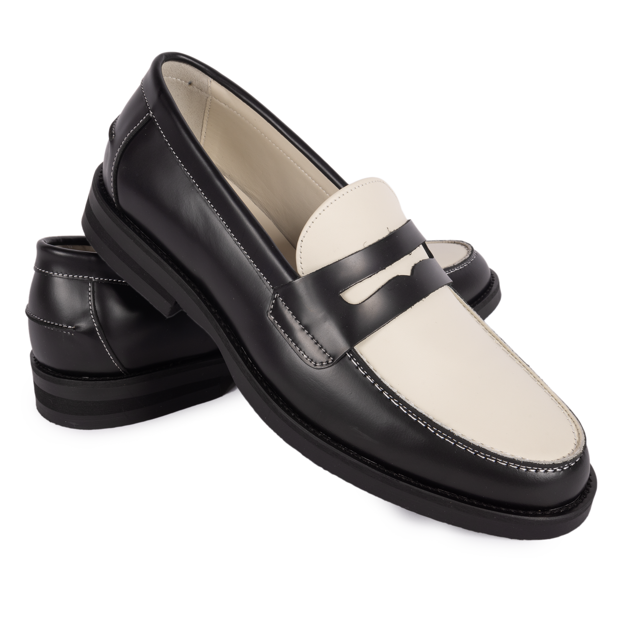 Duke + Dexter Wilde Black/White Penny Loafer PWBWPEN