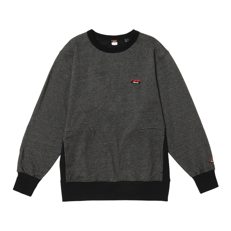 Nanga Eco Hybrid Mini Box Logo Embroidery Sweatshirt Black