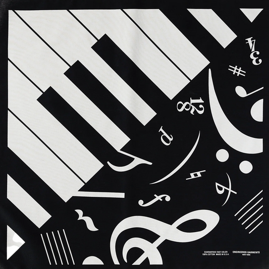 Engineered Garments Printed Bandana Black Piano