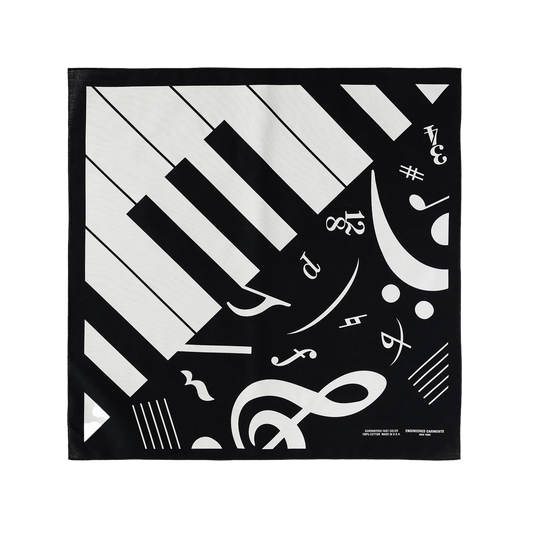 Engineered Garments Printed Bandana Black Piano