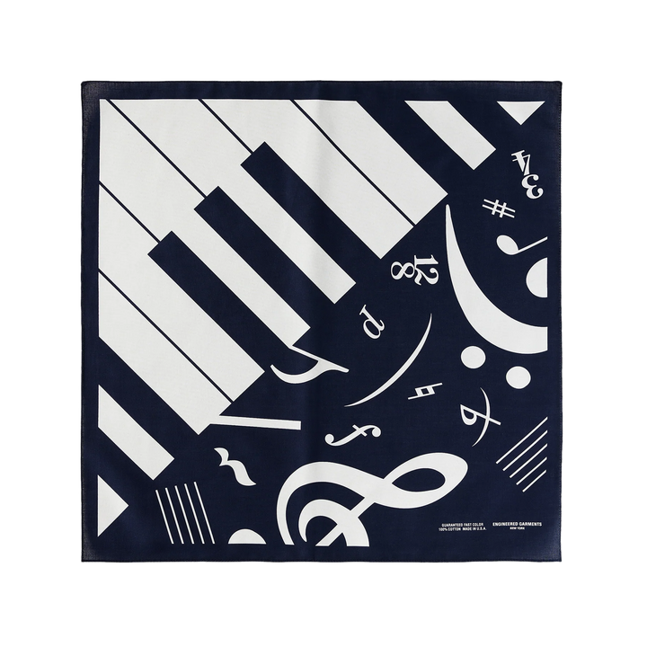 Engineered Garments Printed Bandana Navy Piano