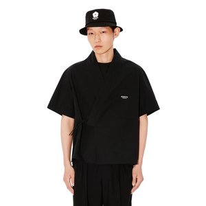 Kenzo Kimono Short Sleeve Shirt Black