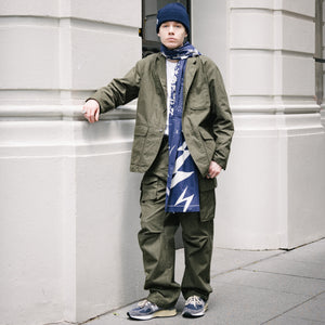 Engineered Garments Fa Pant B Olive Cotton Brushed Hb