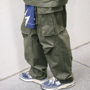 Engineered Garments Fa Pant B Olive Cotton Brushed Hb