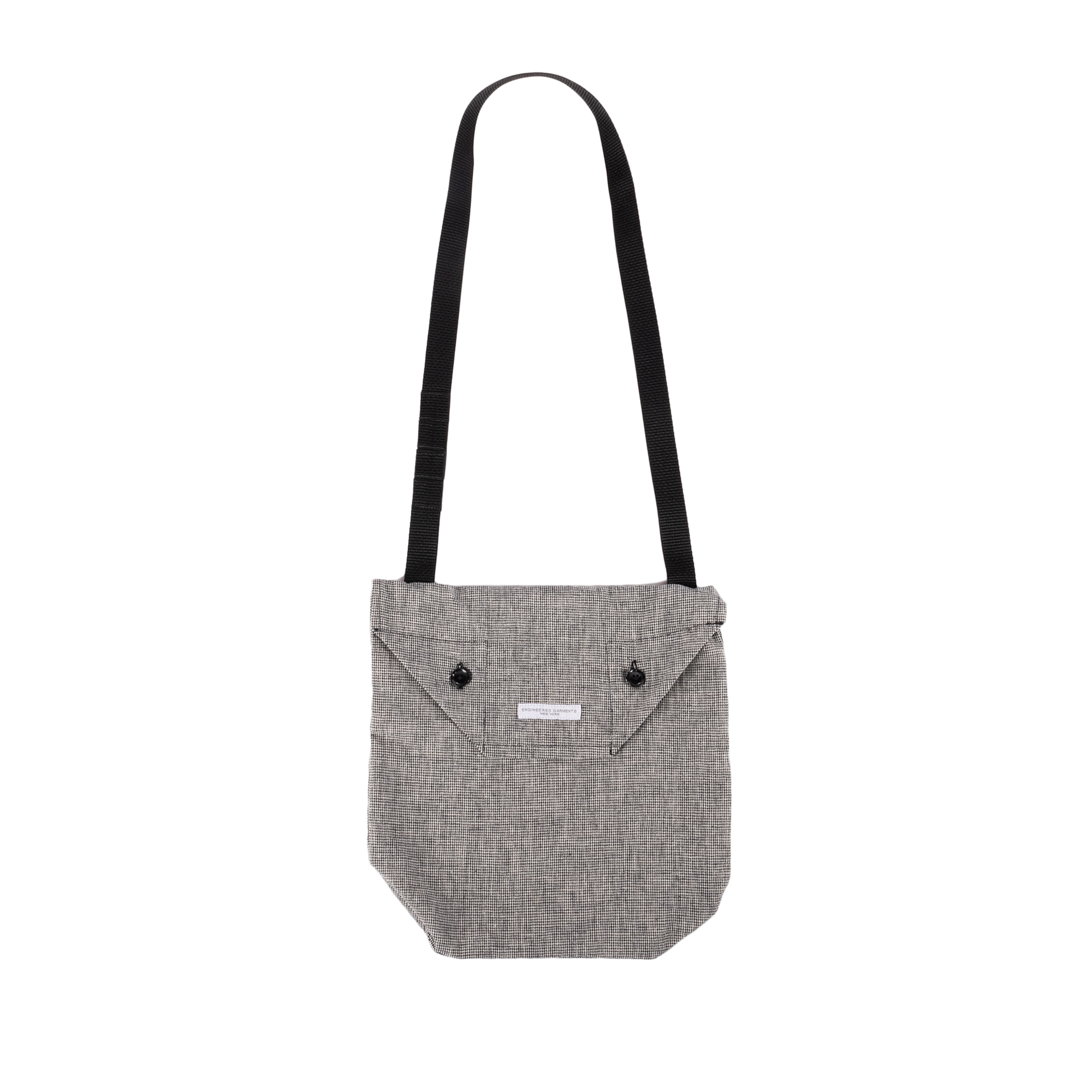 Engineered Garments Shoulder Pouch Black/Grey CL Houndstooth