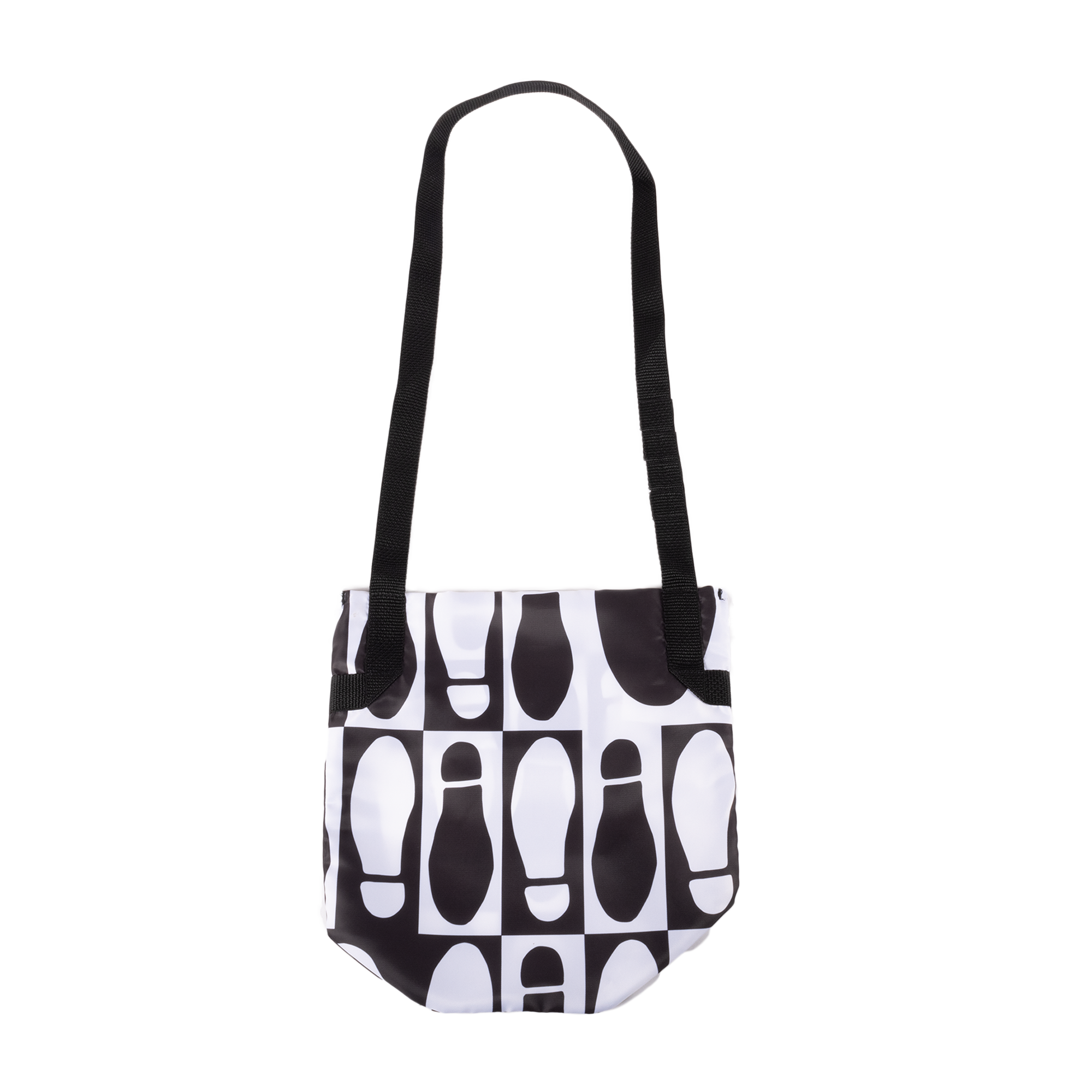 Engineered Garments Shoulder Pouch White/Black Foot Print Polyester Pilot Twill
