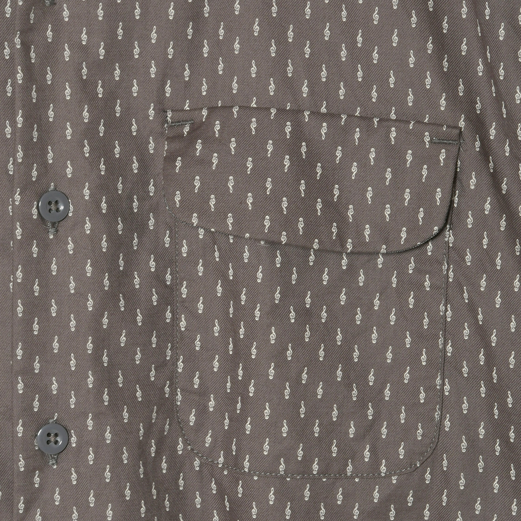 Engineered Garments Classic Shirt Charcoal Music Note