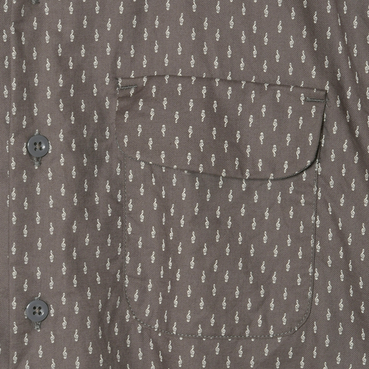 Engineered Garments Classic Shirt Charcoal Music Note