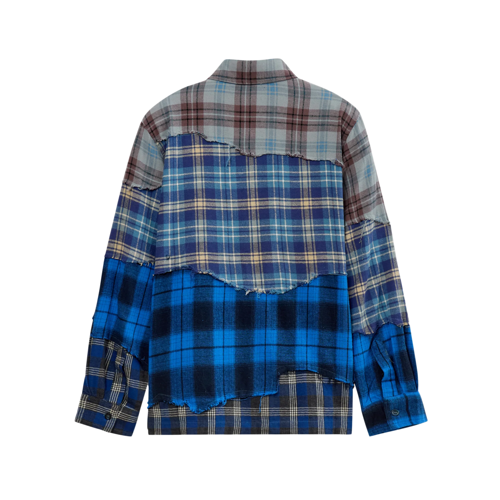 Kidsuper Face Patchworked Flannel Blue