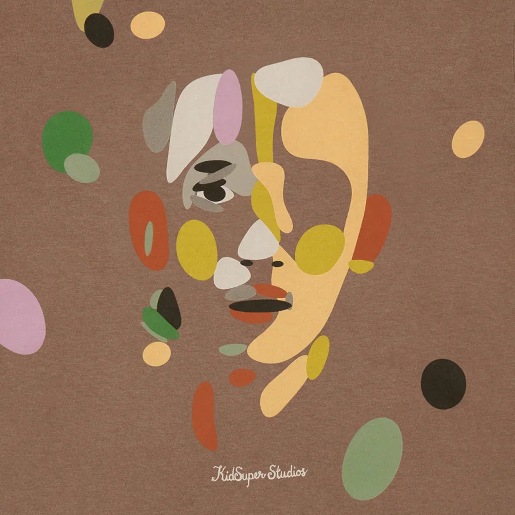 Kidsuper Face Piece by Piece T-Shirt Brown