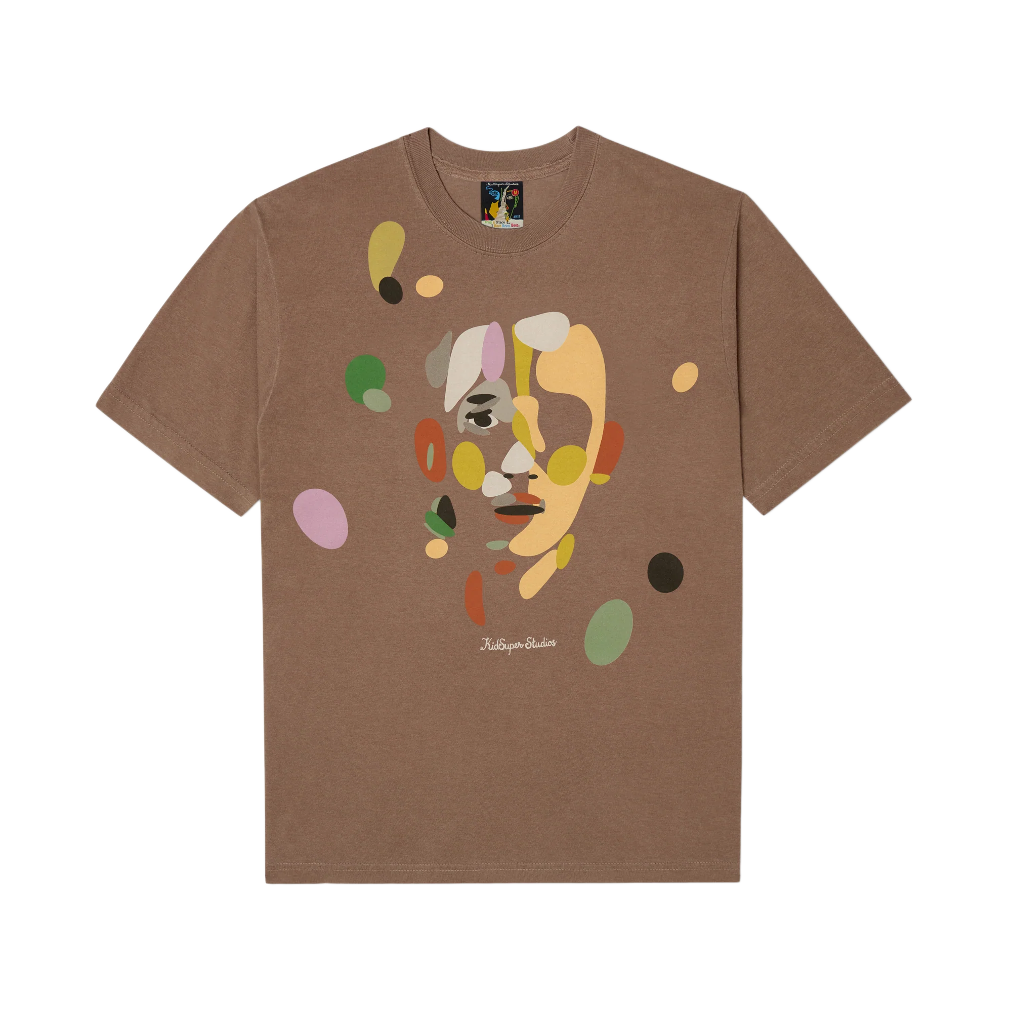 Kidsuper Face Piece by Piece T-Shirt Brown