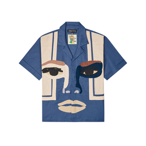 Kidsuper Face Camo Shirt Blue