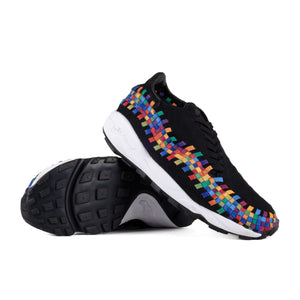 Nike Women's Air Footscape Woven "Rainbow" Black/Black/White FB1959-002