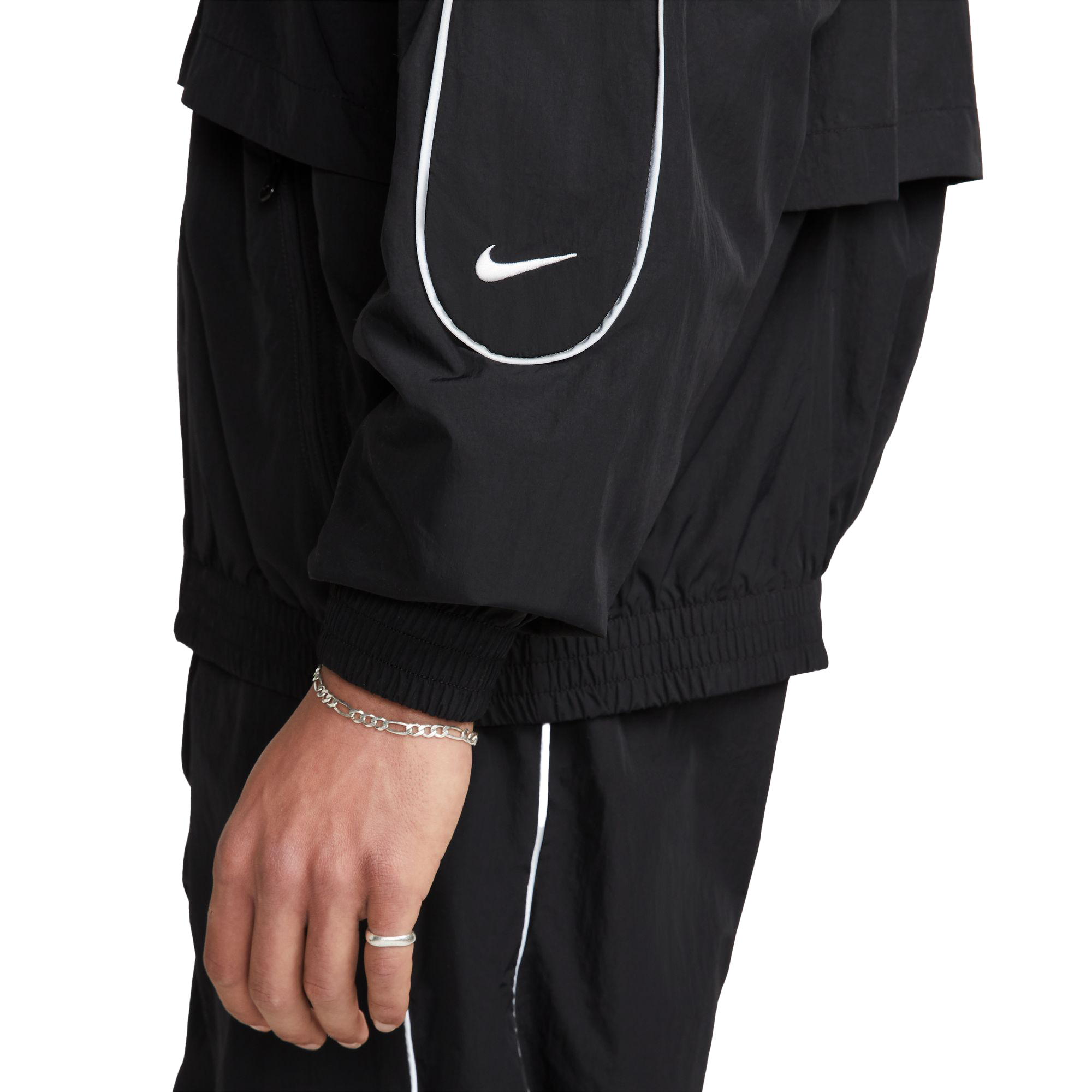 Nike Solo Swoosh | Woven Track Jacket | Black | FB8622-010 – Laced