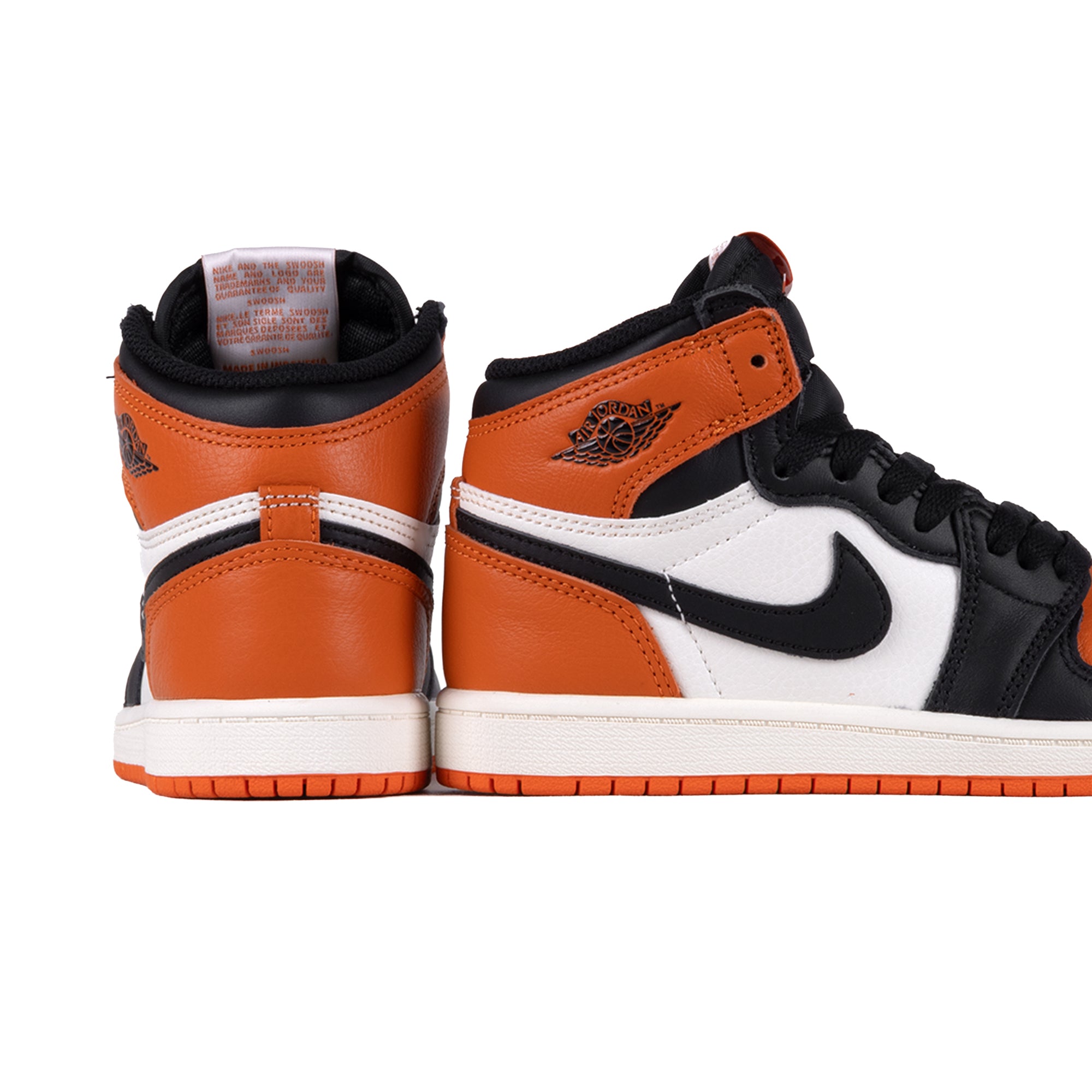 Nike Air Jordan 1 Retro High OG "Shattered Backboard" (PS) Black/Black/Sail/Starfish FD1412-008