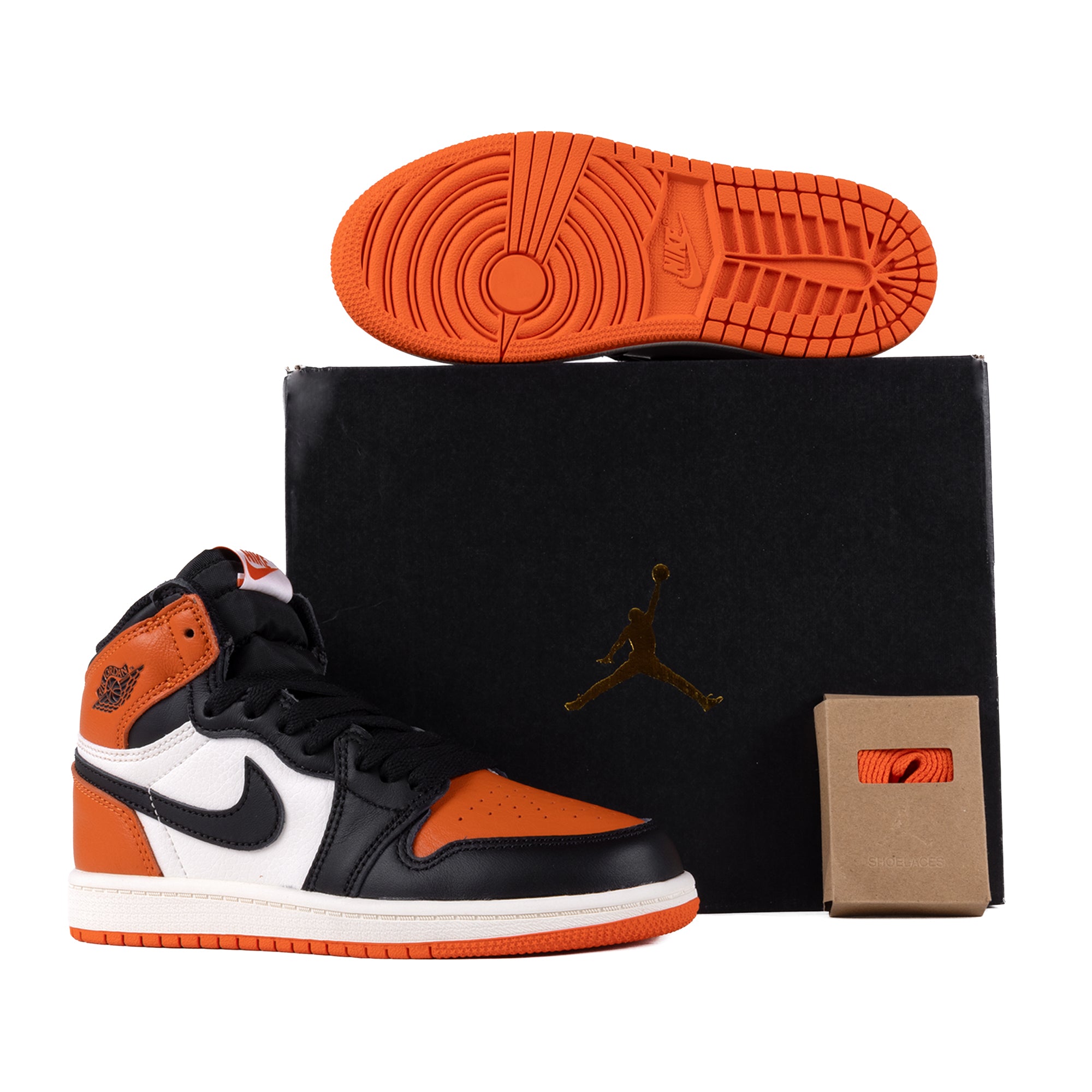 Nike Air Jordan 1 Retro High OG "Shattered Backboard" (PS) Black/Black/Sail/Starfish FD1412-008