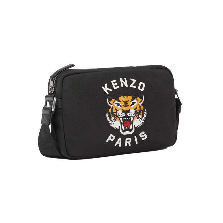 Kenzo Varsity Embroidered Crossbody Bag Black