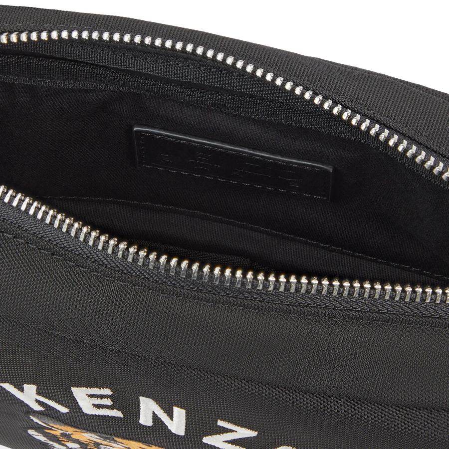 Kenzo Varsity Embroidered Crossbody Bag Black