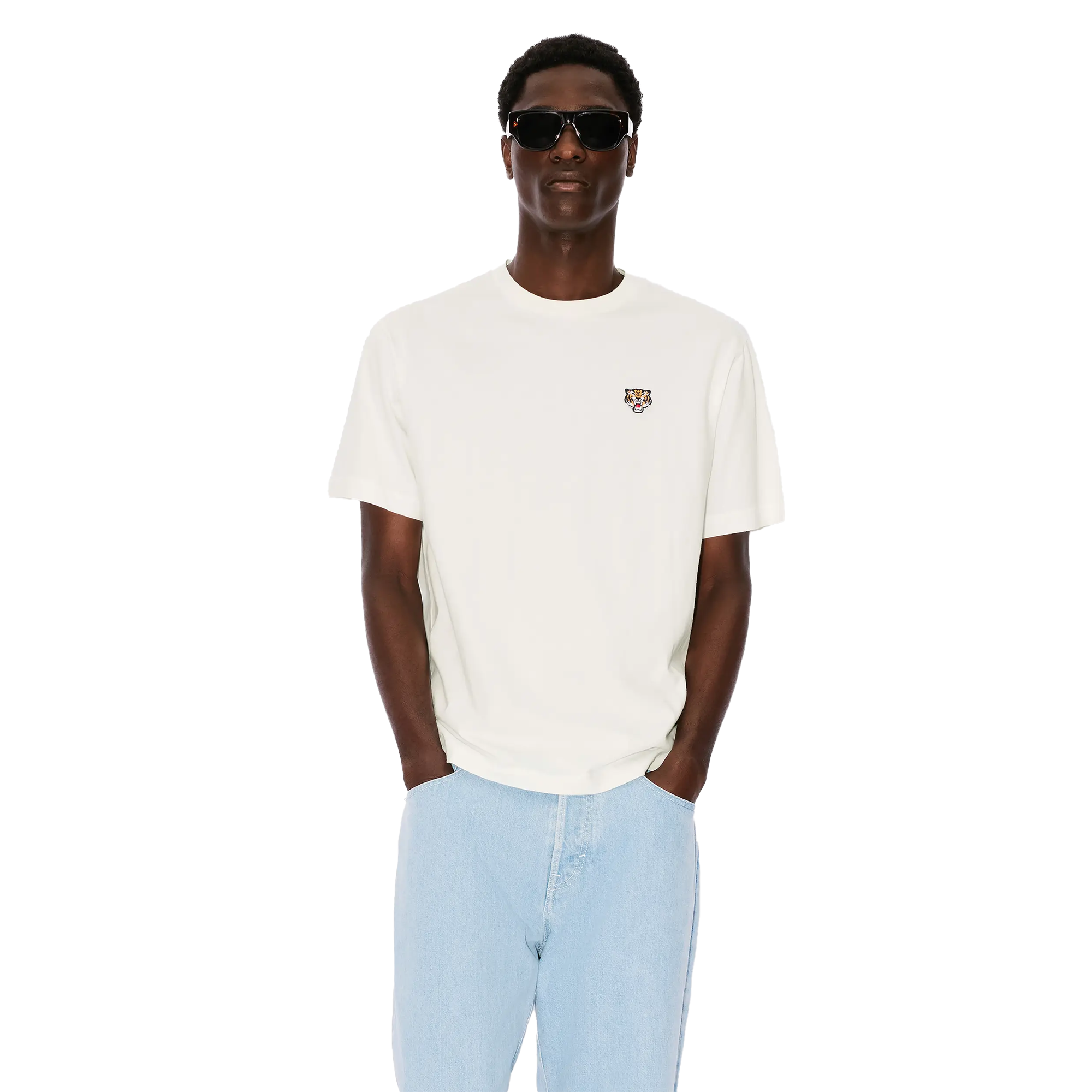 Kenzo Lucky Tiger Classic T Shirt Off White Laced