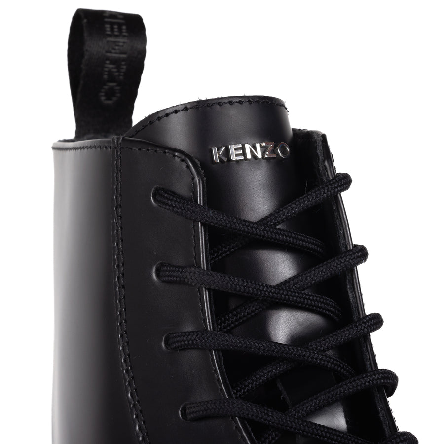 Kenzo Ukio Lace Up Boots Black