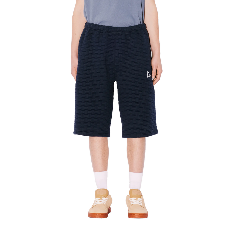 Kenzo Weave Oversize Short Blue Black