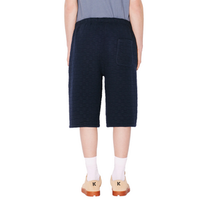 Kenzo Weave Oversize Short Blue Black