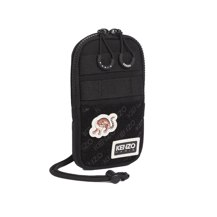 Kenzo Jungle Phone Holder On Strap Black