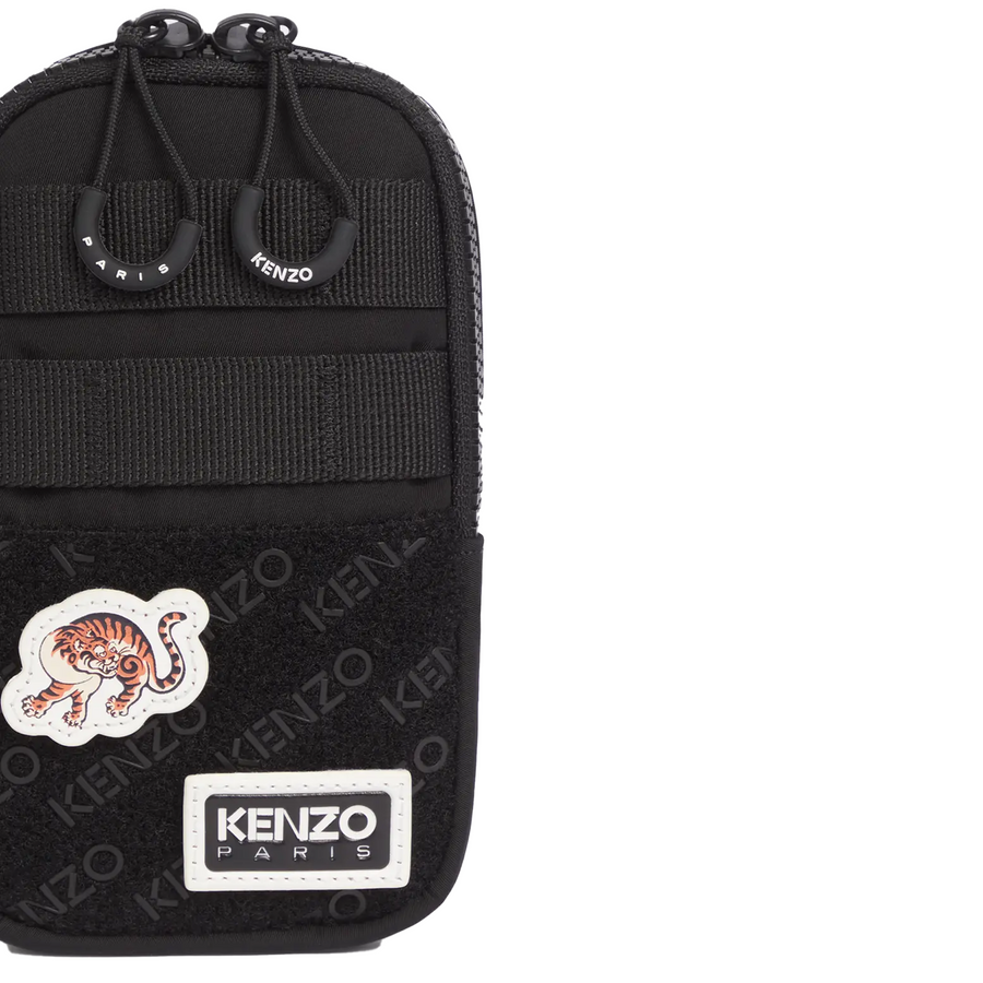 Kenzo Jungle Phone Holder On Strap Black