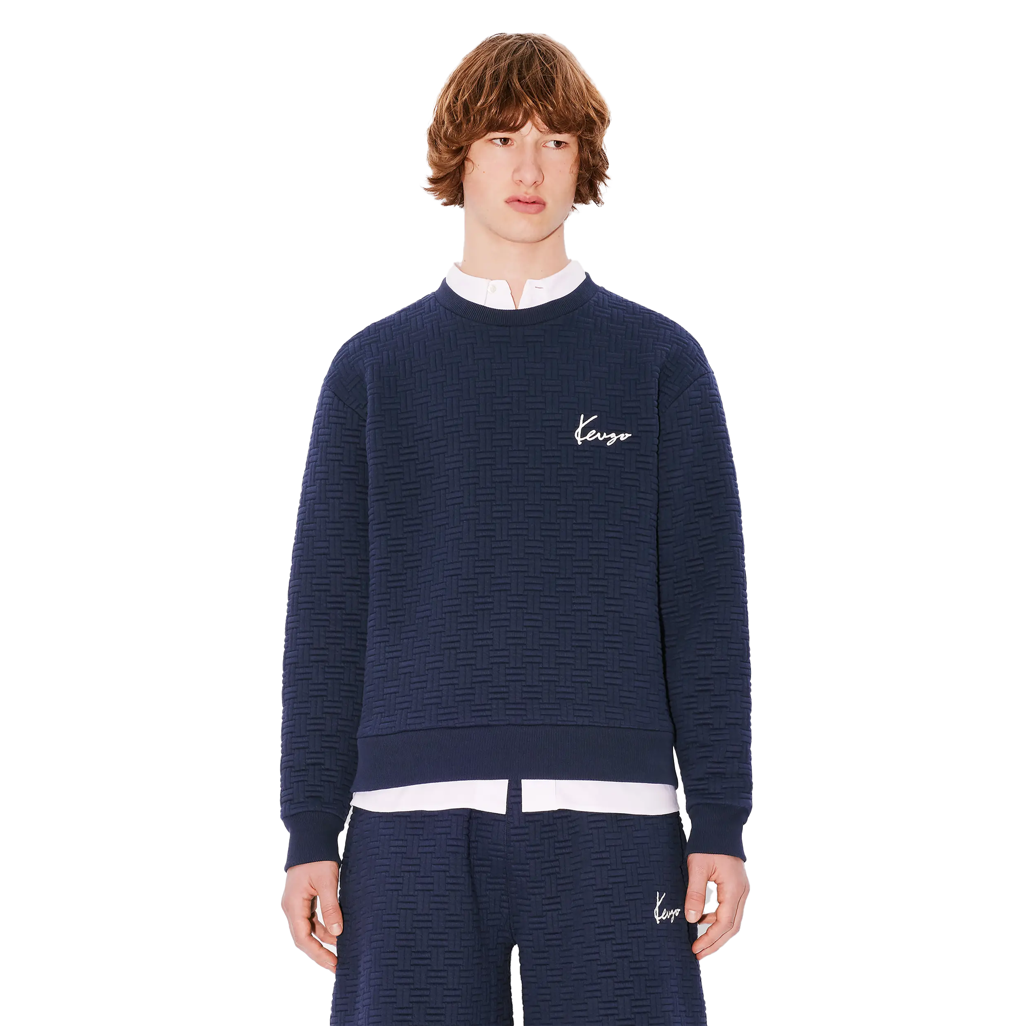 Kenzo Weave Classic Sweatshirt Blue Black