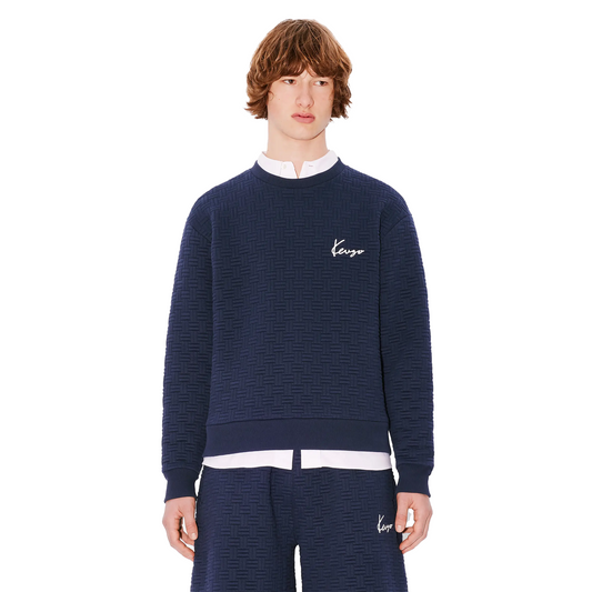 Kenzo Weave Classic Sweatshirt Blue Black