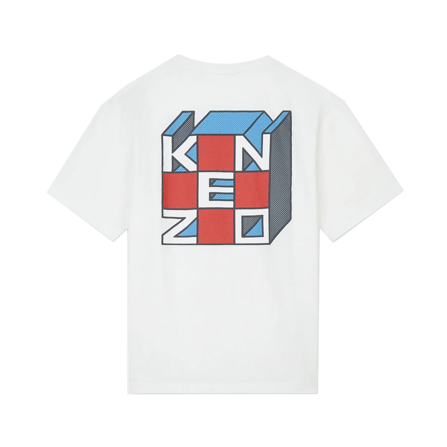 Kenzo Kube Oversize T-Shirt Gots Off White