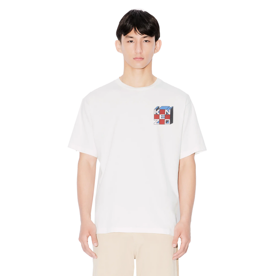 Kenzo Kube Oversize T-Shirt Gots Off White