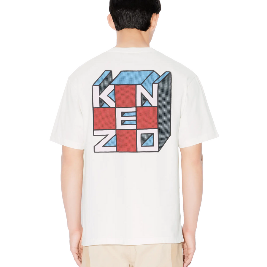 Kenzo Kube Oversize T-Shirt Gots Off White