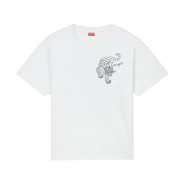 Kenzo Gots Star Tiger Emb Oversize T Off White