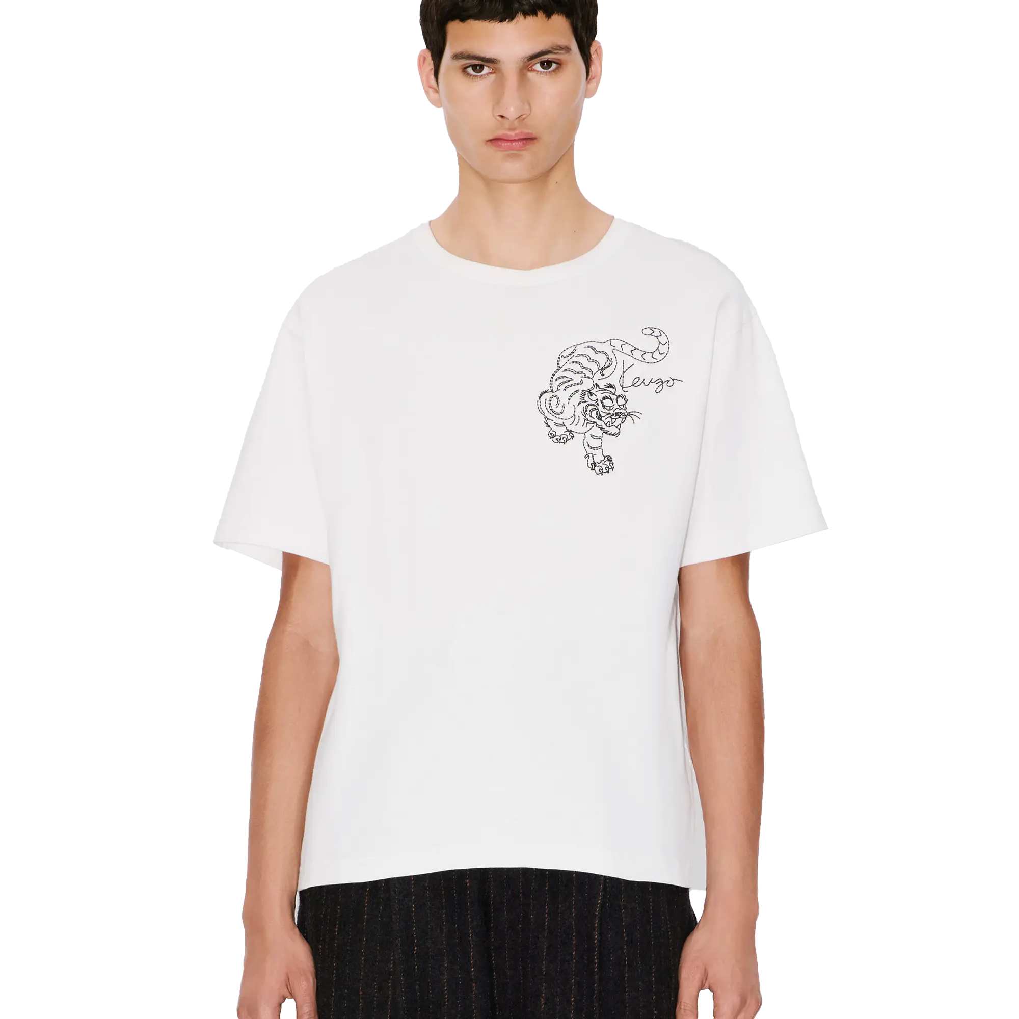 Kenzo Gots Star Tiger Emb Oversize T Off White – Laced Kenzo Gots Star Tiger Emb Oversize T Off White – Laced