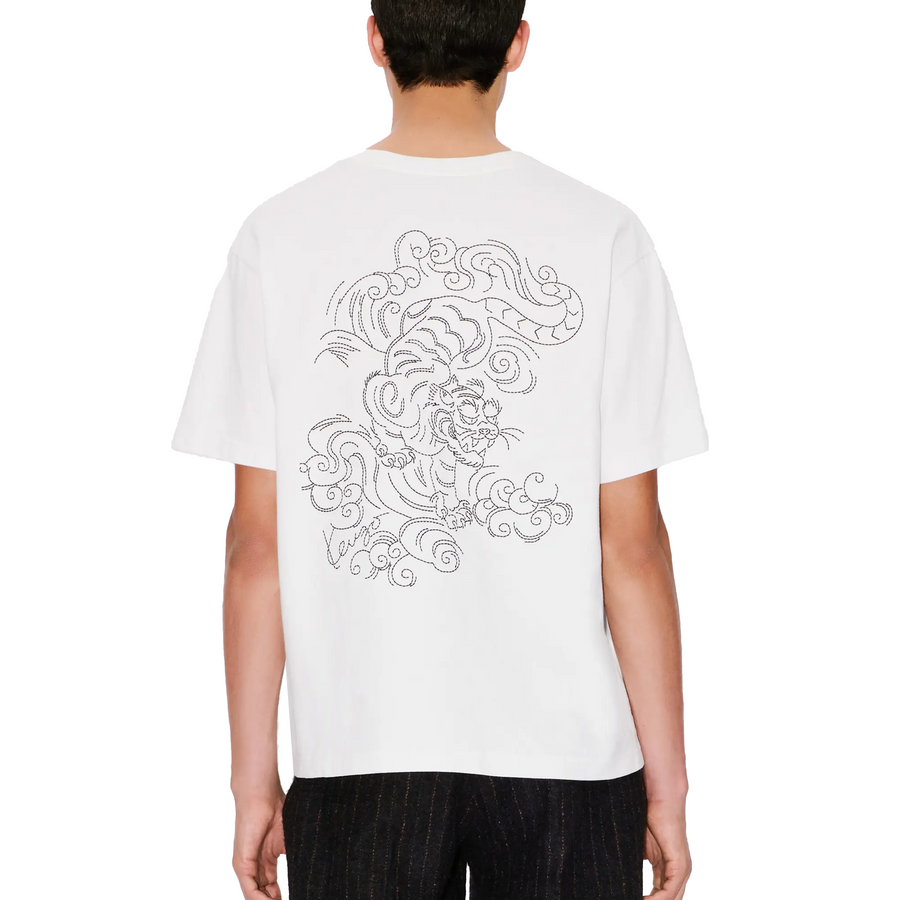 Kenzo Gots Star Tiger Emb Oversize T Off White