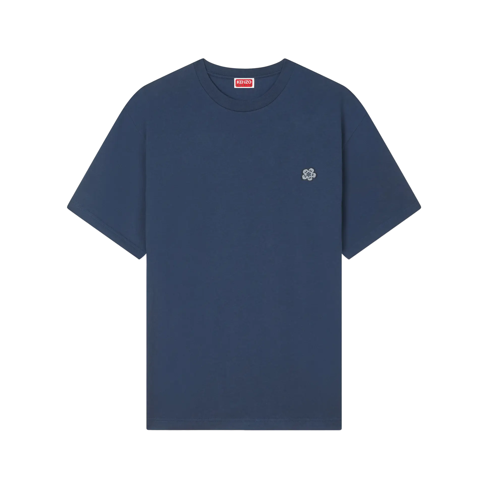 Kenzo Gots Boke Flower Embroidered Classic T-Shirt Navy Blue FE65TS4744SG76