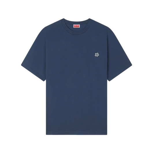 Kenzo Gots Boke Flower Embroidered Classic T-Shirt Navy Blue FE65TS4744SG76